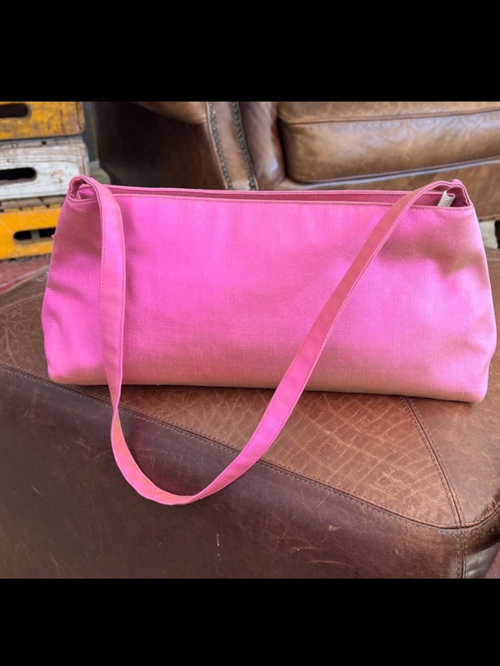 Gecko Traders Handwoven Silk Pink Shoulder Handbag Purse